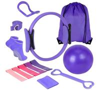KBIBCK 13 Piezas Juego de Anillo de Pilates, Kit Esencial de Pilates, Pilates Ring for Women,Pilates Ring and Ball Set, Círculo Mágico de Fitness, Pilates Ring Yoga Ball Set para Piernas Brazos Muslos