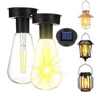 KBIBCK 2 Piezas 8 cm Lámparas Solares de Repuesto, Luces Solares de Repuesto, Accesorios de Repuesto Luz Solar, Repuestos para Lámparas Solare, Bombilla Solar Exterior para Farolillos y Decoración DIY