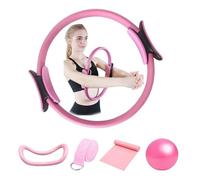 KBIBCK 5 Piezas Anillo de Pilates, Anillo Circular de Pilates, Kit Esencial de Pilates, Pilates Ring for Women, Pilates Ring and Ball Set, para Ejercicios de Pilates, Yoga, Gimnasia, Fitness