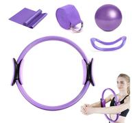 KBIBCK 5 Piezas Juego de Anillo de Pilates, Kit Esencial de Pilates, Pilates Ring for Women, Pilates Ring and Ball Set, Círculo Mágico de Fitness, Pilates Ring Yoga Ball Set para Piernas Brazos Muslos