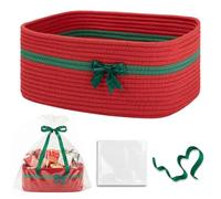 KBIBCK Cesta de regalo vacía grande con bolsas de regalo y cintas, 34 x 25 | Cesta de regalo vacía, trenzada con asas, cesta de almacenamiento, cesta para regalos, cesta decorativa para cumpleaños, boda