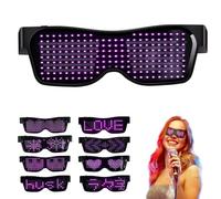 KBIBCK Gafas LED, Gafas Bluetooth para Fiesta Control APP Pantalla LED Gafas Inteligentes Estilo Futuro Gafa, USB Gafas Cyberpunk Gafas Personalizables Geniales para Navidad Discoteca Halloween Fiesta