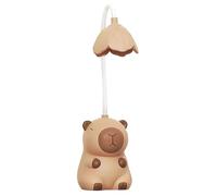 KBIBCK Lámpara de escritorio para niños, Lampara Escritorio LED, Capybara Luz Nocturna con Sacapuntas, lámpara de noche USB con sensor táctil y brazo flexible, lámpara para Trabajo, Leer, Estudiar, Ni