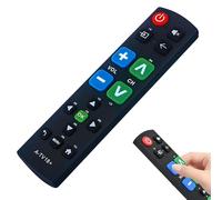 KBIBCK Mando a distancia de TV con botones grandes, mando a distancia universal, fácil de usar y configurar, mando a distancia para personas mayores, funciona para Samsung, Sony, Panasonic, Sharp