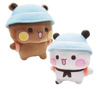 KBIBCK Peluche Bubu Dudu, 2 Piezas Peluche Dudu Bubu, Encantador y Suave cojín de Peluche, cojín de Peluche con Oso Panda Bubu Dudu, Regalos de Fiesta de cumpleaños para niños y niñas