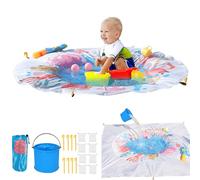 KBIBCK Piscina Bebe, 140 cm Piscina de Playa Plegable, Incluye una Bolsa de Transporte y Estacas para el Suelo: la Elección Ideal para Viajes, Vacaciones y Picnics