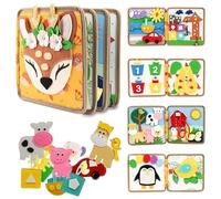 KBIBCK Quiet Book a partir de 1 año, juguete Busy Board de fieltro suave, libro de fieltro 3D Montessori, para educación temprana y viajes, actividades de aprendizaje preescolar, regalo de cumpleaños