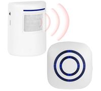 KBIBCK Timbre de alarma inalámbrica, detector de paso inalámbrico con 38 tonos de timbre, set de alarma para tienda, autocaravana, casa, garaje