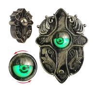 KBIBCK Timbre de puerta de Halloween, timbre de puerta de un solo ojo, decoración de Halloween con globos oculares luminosos, decoración con sonidos espeluznantes, casa embrujada
