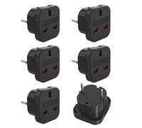 KBIBCK UK a EU Adaptador de viaje, 6 unids adaptador de enchufe de Reino Unido a Francia, adaptador de viaje de Europa francés para conexión de dispositivos extranjeros, para Alemania España Francia