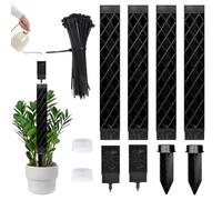 KBIBCK Varilla de musgo para plantas de interior Monstera, 4 x 25 cm, autoriego, con estacas y bridas giratorias para jardín, soporte para plantas de interior (4 unidades)
