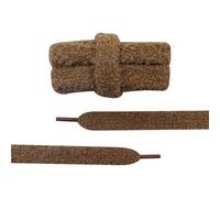 KBLDOPN 2 pares de cordones de felpa planos de 15 mm de ancho, diseño grande y esponjoso, perfectos for zapatillas informales de mujer. Para Zapatillas Deportivas(Dark brown,140cm)