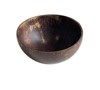 KBLDOPN Cuenco de coco madera hecho a mano for comer, vajilla, tenedor, cuchara for postre, ensalada frutas, mezcla arroz Para Guarniciones, Salsa(Color 2 400ml)