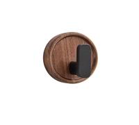 KBLDOPN Percheros Pared Walnut Wood Coat Rack Hooks Black Wall Hangers for Hanging Keys Clothes Bathroom Robe and Towels and Entryway(Black 1)