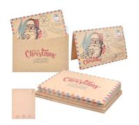 KBNIAN 16 Set Tarjetas Navideñas con Sobres Tarjetas de Felicitación de Navidad Tarjeta Feliz Navidad Postales de Navidad Vintage Tarjetas de Navidad para Transmitir Deseos para Familiares Amigos Niño