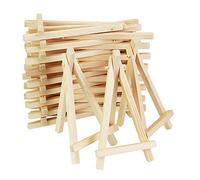 KBNIAN 20 PCS Mini Caballete de Madera Caballete de Mesa Triangular para Fotos Mini Caballete de Madera para Pintura Caballete de Pintura Pequeño para Decorar de Boda/Mesa y Mostrar Fotos - 15.5 * 8cm