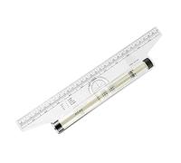 KBNIAN Regla de balanceo paralela de 30 cm multiusos con rollo de aluminio transparente línea paralela Rolling Regla universal herramienta de dibujo para escuela, oficina, regla de medición