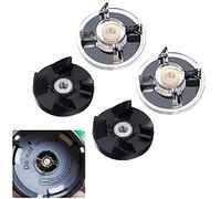 KBNIAN Repuestos Magic Bullet, Kit de 2 Engranajes Base + 2 Engranajes de Cuchilla de Goma, Piezas de Repuesto para Licuadora Accesorios Duraderos para Reemplazo de Exprimidor Magic Bullet 250W