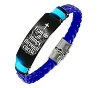 KBNSUIAN Pulsera de silicona con cruz floral que brilla en la oscuridad, con texto en inglés "I Can Do All Things Through Christ", regalo religioso de fe cristiana para hombres y mujeres