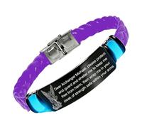 KBNSUIAN Pulsera de silicona que brilla en la oscuridad, diseño de San Miguel, San Miguel, patrón de los guerreros, oraciones, liberación, grabada, regalos de fe espiritual para él y ella, Acero