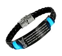 KBNSUIAN Pulsera de silicona que brilla en la oscuridad, diseño de San Miguel, San Miguel, patrón de los guerreros, oraciones, liberación, grabada, regalos de fe espiritual para él y ella, Acero