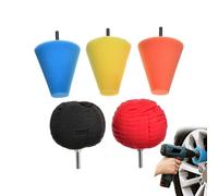 Kbnuetyg Almohadillas pulidoras para automoción | 5 esponjas de pulido lavables y reutilizables - Almohadilla de pulido para metal de aluminio, acero inoxidable cromado, mantenimiento y detalle de