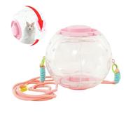 Kbnuetyg Guinea - Pelota de ejercicio portátil grande transparente | Jaula de hámster para mascotas, jerbo, hurón, chinchilla, erizo, geco, planeador, tejón, baño, hogar