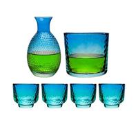 Kbnuetyg Juego de tazas de sake - vasos japoneses, tazas de whisky para sake caliente, para servir bebidas alcohólicas transparentes, artículos de bar de estilo tradicional | Juego de tazas de sake