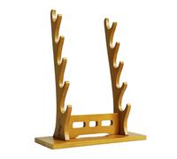 Kbnuetyg Soporte para flauta de madera - Puerta de 5 niveles de 800 g, elegante expositor, estructura brillante con acabado liso | Estantería organizadora decorativa para el espacio doméstico del