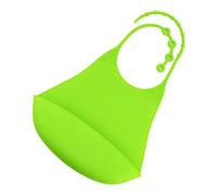 KBOLAE Babero de silicona para adultos, reutilizable, protector para la hora de comer, color rosa, verde césped, 32 x 22.3 x 3.3cm