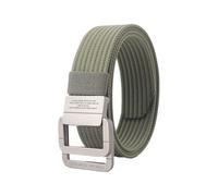 KBOLAE Cinturón ajustable de doble anillo en D para hombres y mujeres, resistente y moderno y fácil de ajustar. Cinturón de cintura de lona rojo, Ejercito Verde, 120 cm