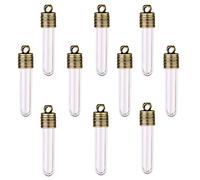 KBOLAE Mini frascos de vidrio vacíos para botellas de deseos, 10 unidades, transparente