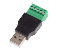 KBOLAE USB 2.0 tipo A macho a tornillo de 5 pines con conector adaptador de enchufe de terminal blindado