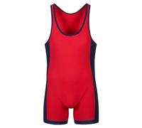 KBOPLEMQ Camiseta interior para hombre, sin mangas, soporte deportivo, uniforme de lucha libre, clásico, ajustado a la figura, traje deportivo de cintura alta, mono ligero de una sola pieza, O rojo