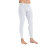 KBOPLEMQ Ropa interior térmica para hombre, pantalones de compresión, mallas largas, pantalones de deporte, pantalones de correr, transpirables, pantalones de entrenamiento, Blanco, L