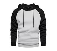 KBOPLEMQ Sudadera con capucha para hombre, patchwork, manga larga, bloque de color, sudadera deportiva con capucha, informal, con bolsillo, corte ajustado, manga larga, abrigo, sudadera con capucha