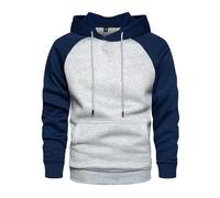 KBOPLEMQ Sudadera con capucha para hombre, patchwork, manga larga, bloque de color, sudadera deportiva con capucha, informal, con bolsillo, corte ajustado, manga larga, abrigo, sudadera con capucha