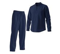 KBOPLEMQ Traje de lino para hombre de verano ligero traje deportivo regular fit traje de lino traje de verano traje de boda traje de ocio atuendo aireado 2 piezas tracksuit camisa de verano y