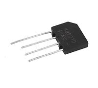 KBP210 Flat Rectifier Bridge 2A 1000V | AC to DC Converter for Electronics/Electrical Supplies/Home Appliances | Compact Diode Bridge with Stable Temperature Performance (5 Pieces Sold)