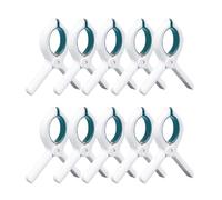 KBRPEY 10 Unidades Pinzas Ropa Ergonómicas Resistentes Antideslizantes Grandes Sujetadores Tendedero Lavandería Duraderas Plástico Fuerte