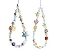 KBRPEY 2 Piezas de Teléfono Móvil Charms Teléfono Móvil de la Cadena Corta Forma de Estrella Cadenas de Moda Para Teléfonos Móviles Cuentas Lindo Encanto Decoración de Cámara (Set 1)