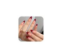 KBRPEY 24 Piezas Uñas Postizas Cortas Material ABS no se Rompe Fácilmente Suave Estilo Francés Cómodos y Transpirables Fácil de Poner y Quitar Elegante y Sofisticado