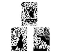 KBRPEY 3 Hojas Decoraciones Halloween Pegatinas 111 Elementos Decorativas Terror Pegatinas de Ventana Murciélago Bruja Calabaza Fantasma Estáticas Pegatinas de Pared para Casa Encantada