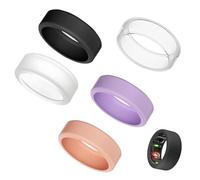 KBRPEY 5 Piezas Protectores de Anillo de Silicona Suave Ultra Fina Ligera para Mujer y Hombre Fitness Oficina y Uso Diario