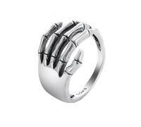 KBRPEY Anillo de Mano con Calavera Punk, Acero Inoxidable, Unisex, Color Acero Inoxidable