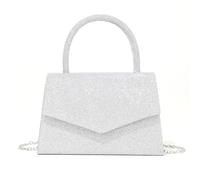 KBRPEY Bolso Clutch Mujer Fiesta Brillante con Cadena Dorada Bolsos de Mano Elegantes para Boda Eventos Noche Clutches Pequeños