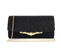 KBRPEY Bolso Clutch Mujer Fiesta Elegante con Cadena Dorada Bolsos de Mano para Boda Evento Noche Clutches Brillante Texturizado para Ceremonias