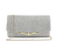 KBRPEY Bolso Clutch Mujer Fiesta Elegante con Cadena Dorada Bolsos de Mano para Boda Evento Noche Clutches Brillante Texturizado para Ceremonias