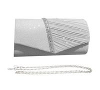 KBRPEY Bolso de Clutch para Mujer Satín con Cristal Bolsa de Hombro Monedero Nupcial Bolso de Mano con Cadena Desmontable Clutch Prom Fiesta Boda Exterior Cumpleaños Novia Banquete