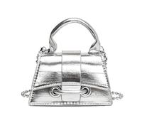 KBRPEY Bolso Mujer Bandolera Pequeña Moda Crossbody Cuero PU Bolsos con Manija Superior para Fiesta Boda Ceremonia (Plata)
